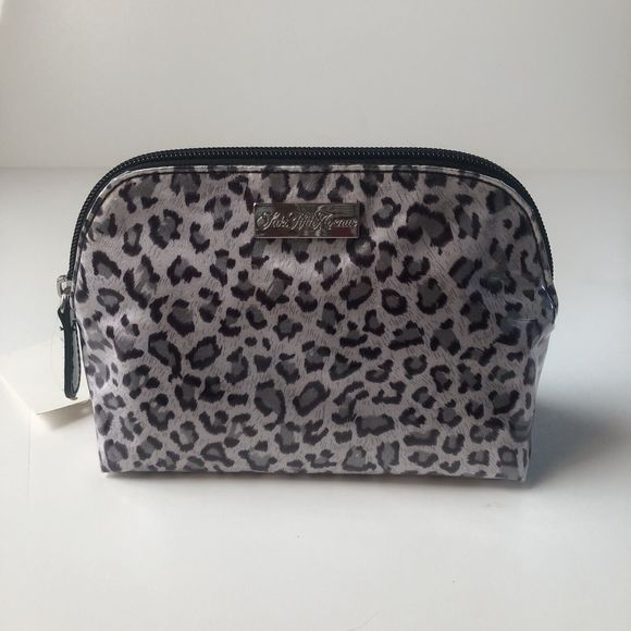 New Saks Fifth Avenue Leopard Print Travel Cosmetic Bag - Picture 1 of 9